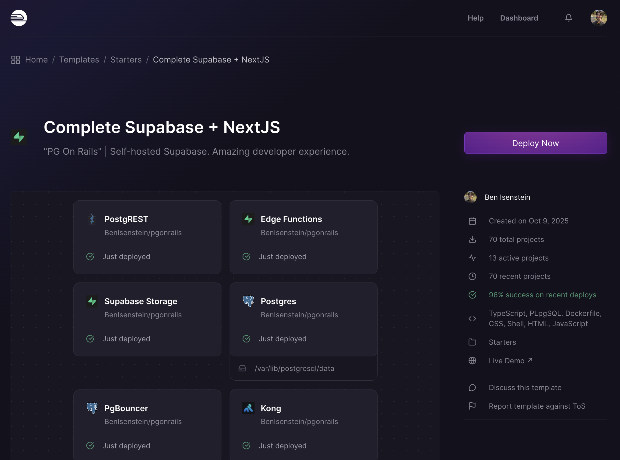 PG On Rails Template